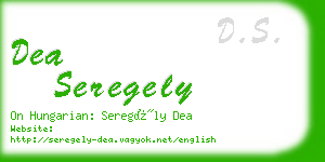 dea seregely business card